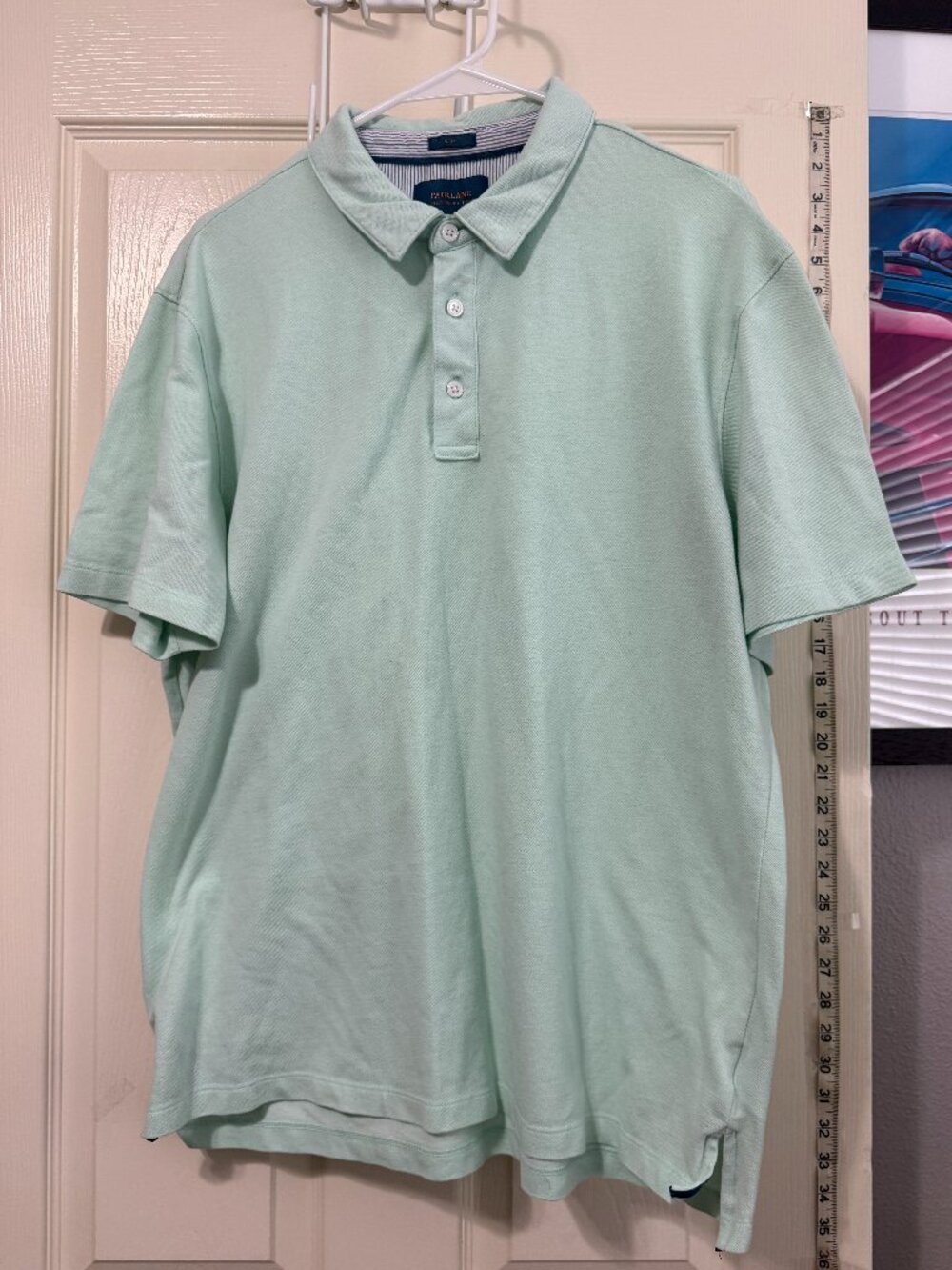 Fairlane Performance Pique Slim Fit Polo - Mint Green - XL